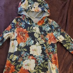 Long floral Hoodie